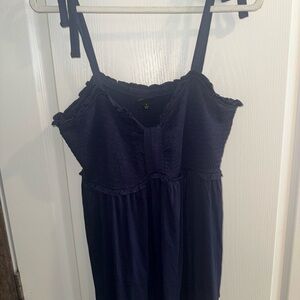 Torrid Navy Textured Blouse